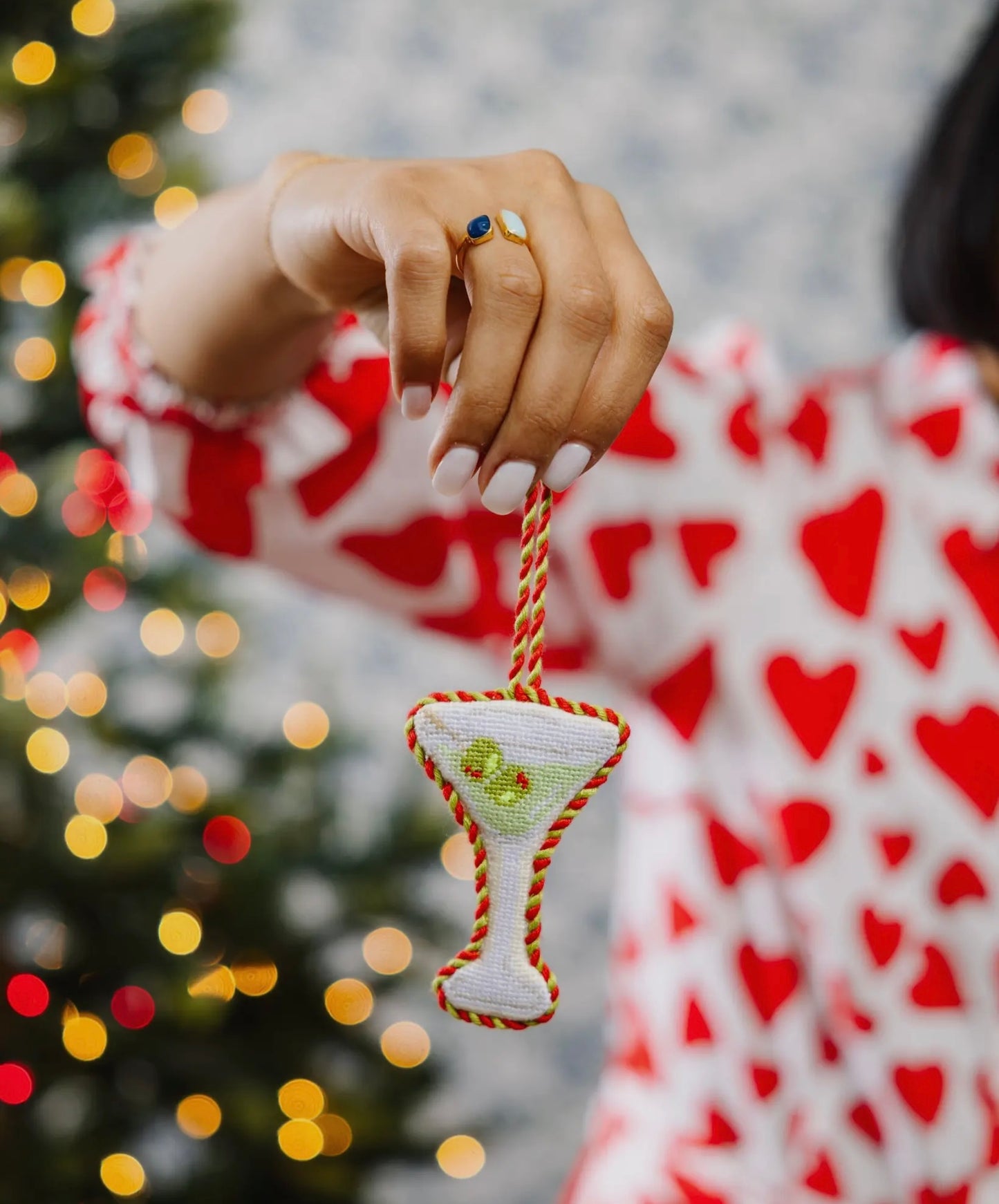 Dirty Martini Needlepoint Ornament