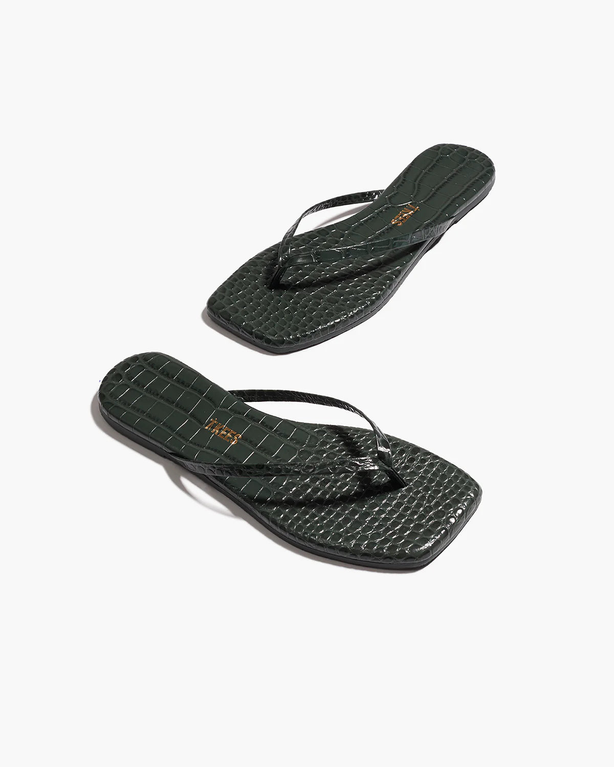 Emerald Croc Square Toe