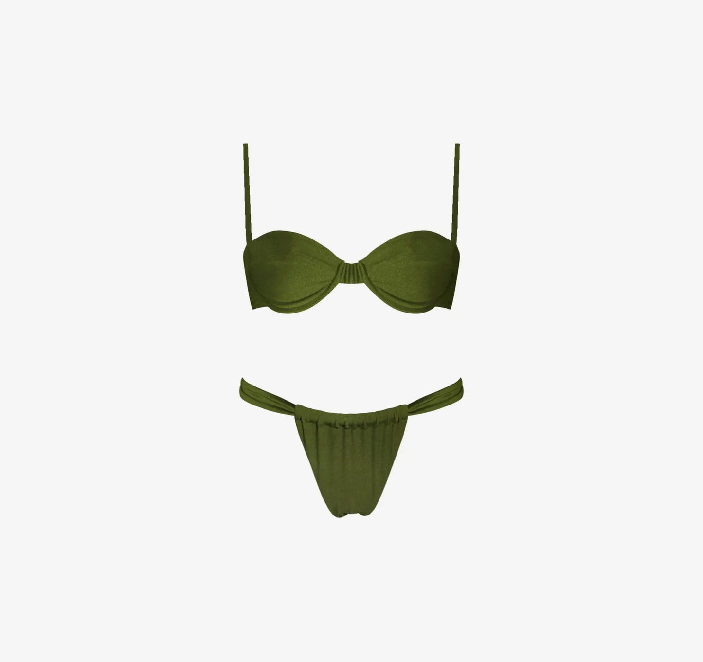 Olive balconette bikini