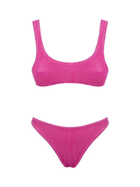 Hot Pink Crinkle Bikini
