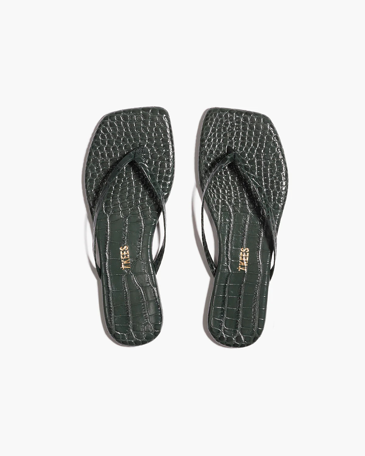 Emerald Croc Square Toe