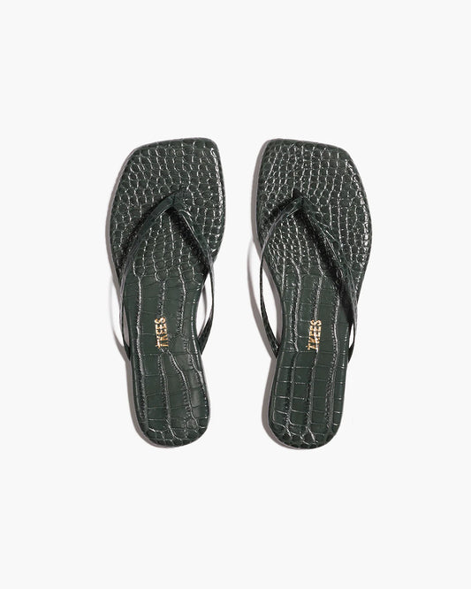 Emerald Croc Square Toe